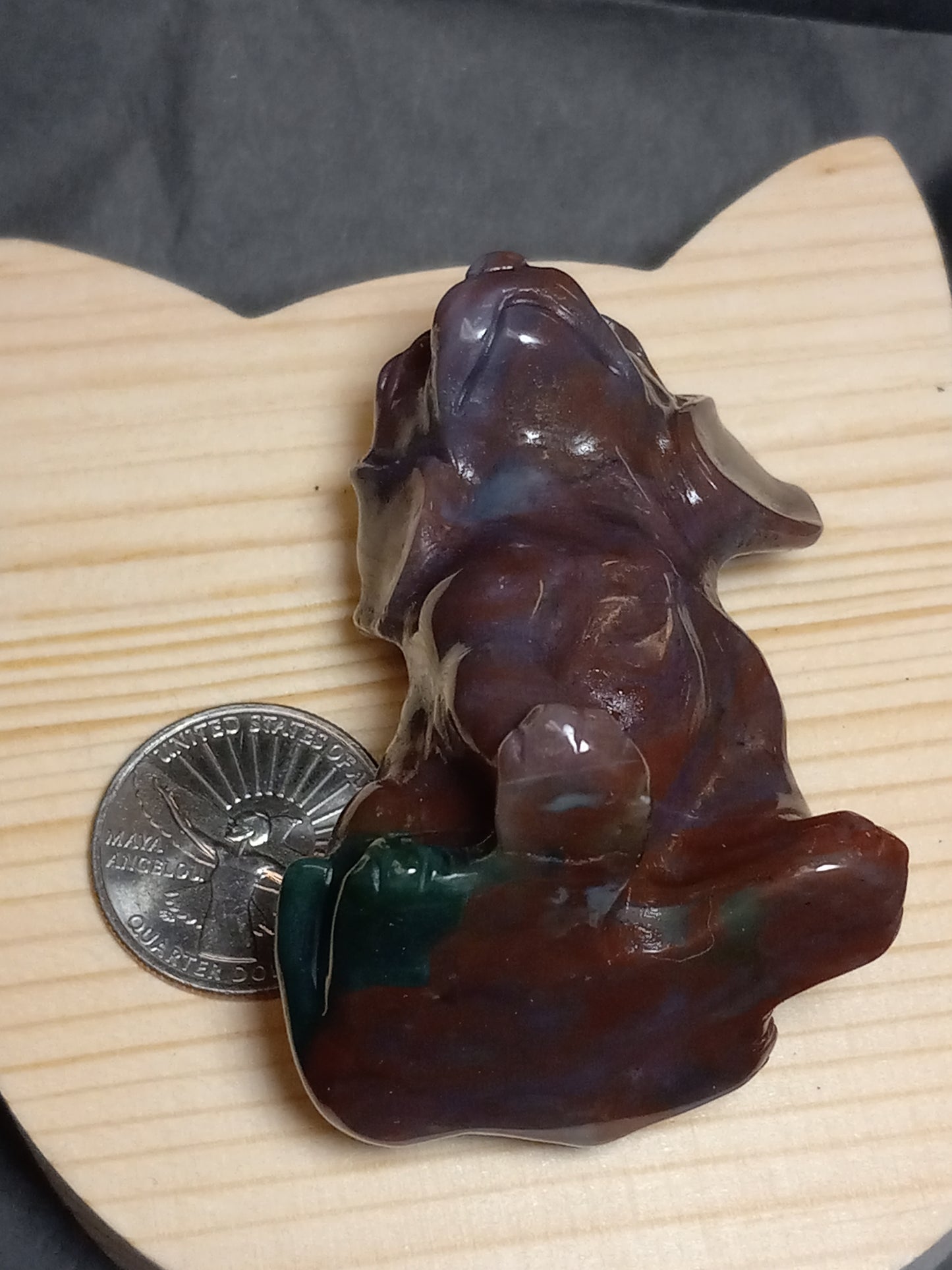 Ocean Jasper Puppy Carving