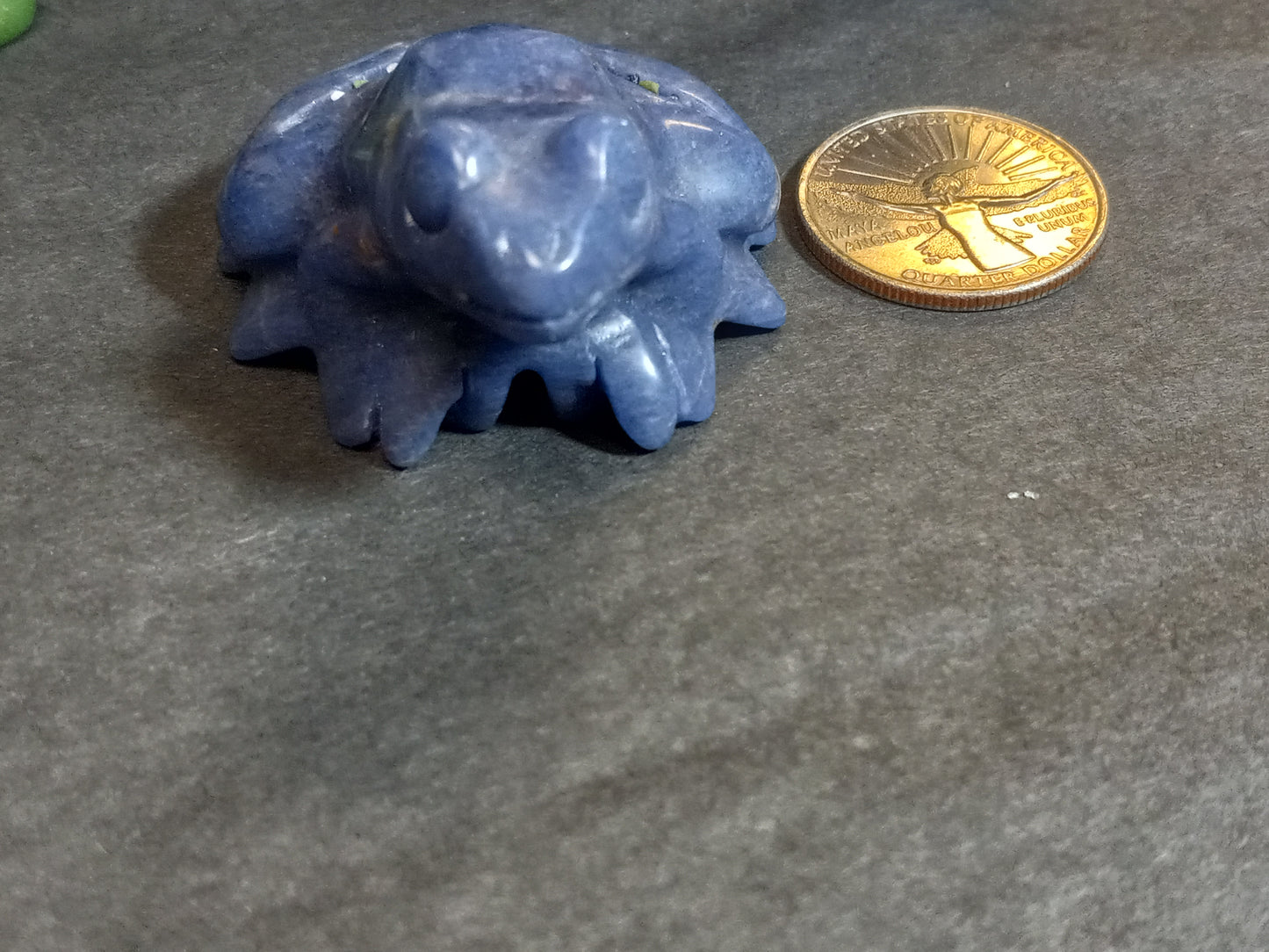 Sodalite Frog Carving