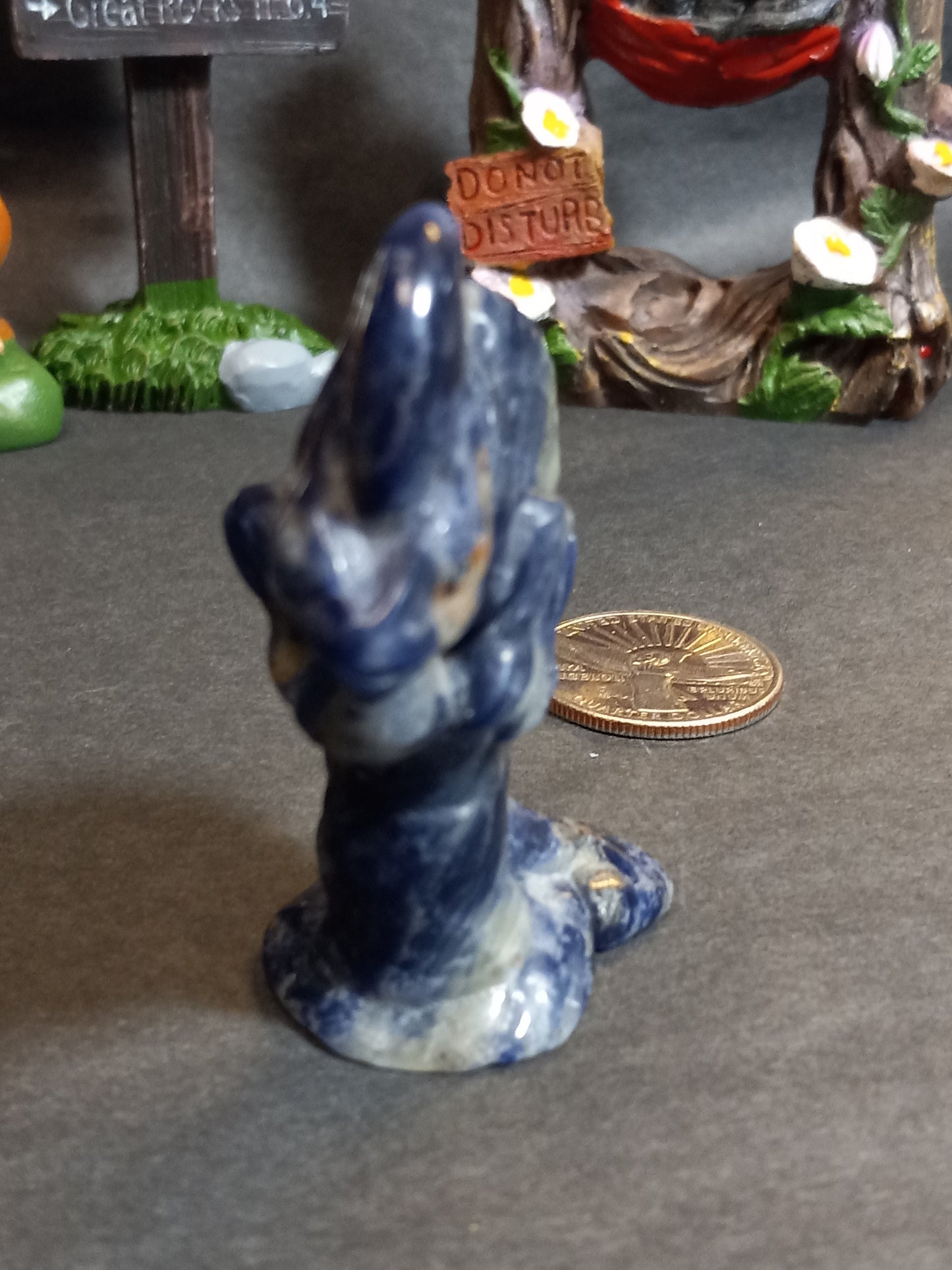 Sodalite Iguana Carving