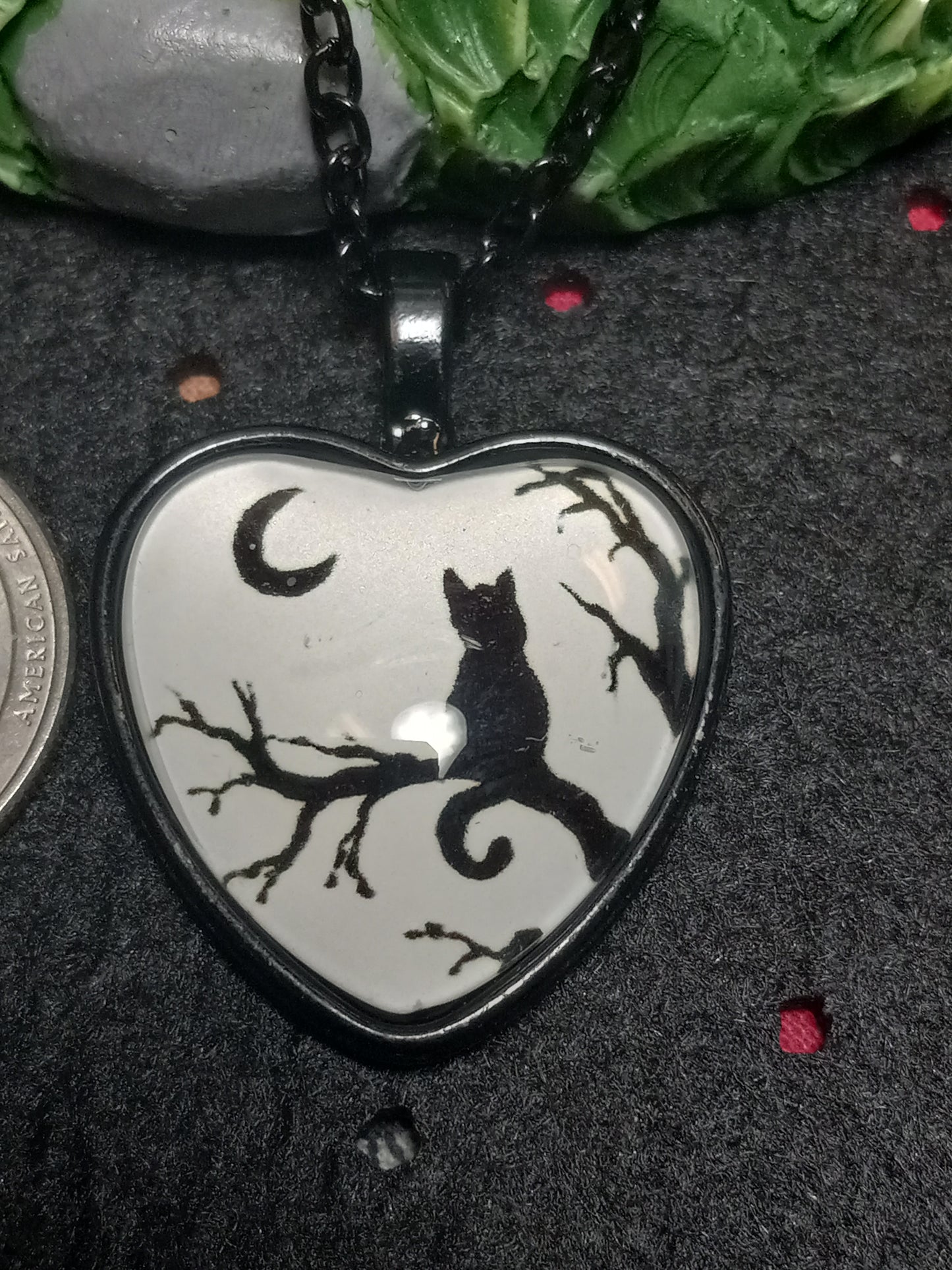 Cat Heart Necklace