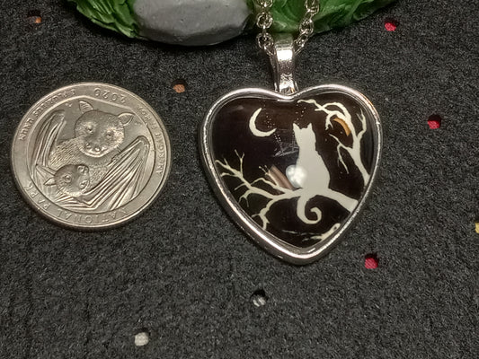 Cat Heart Necklace