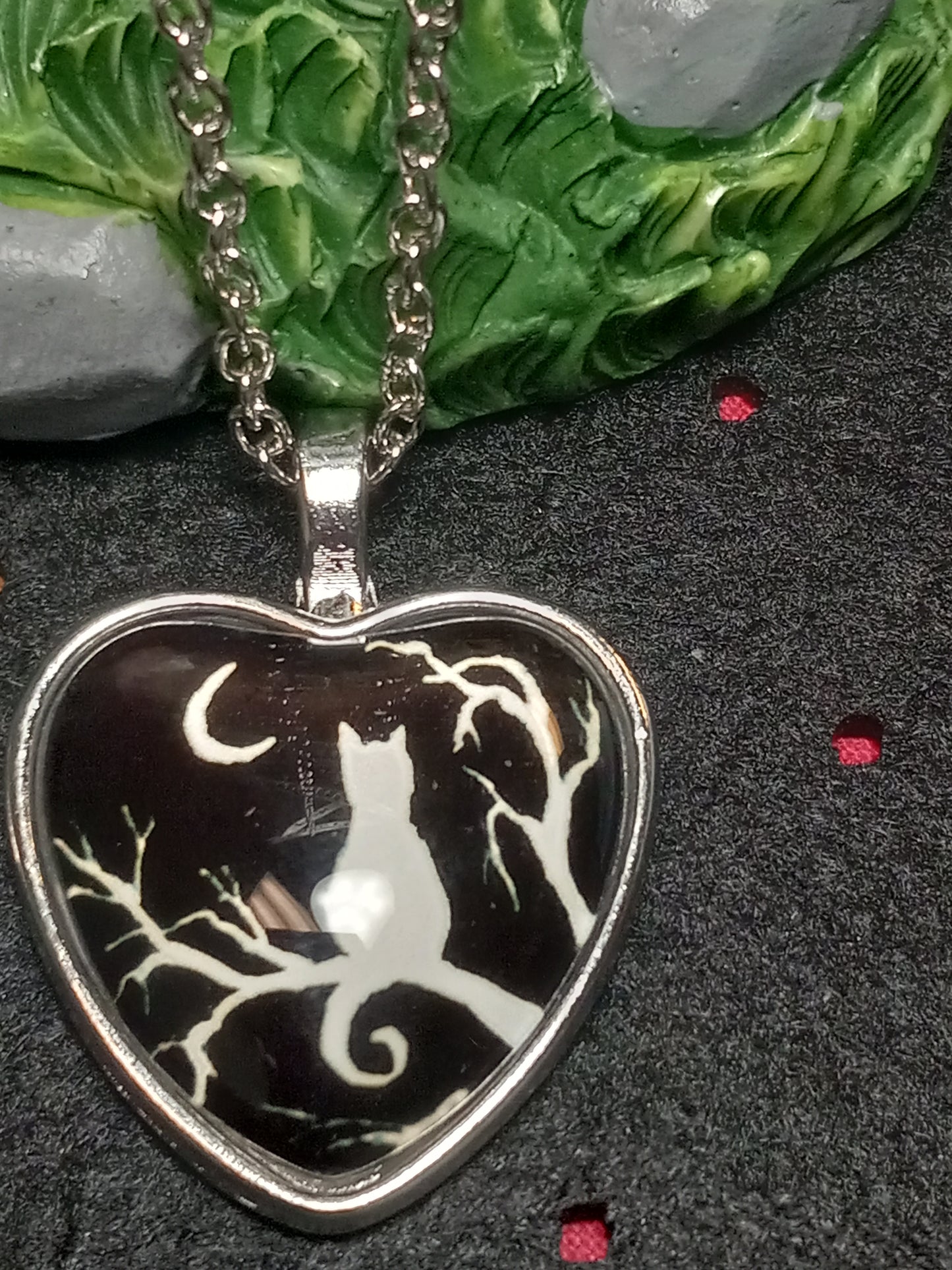 Cat Heart Necklace