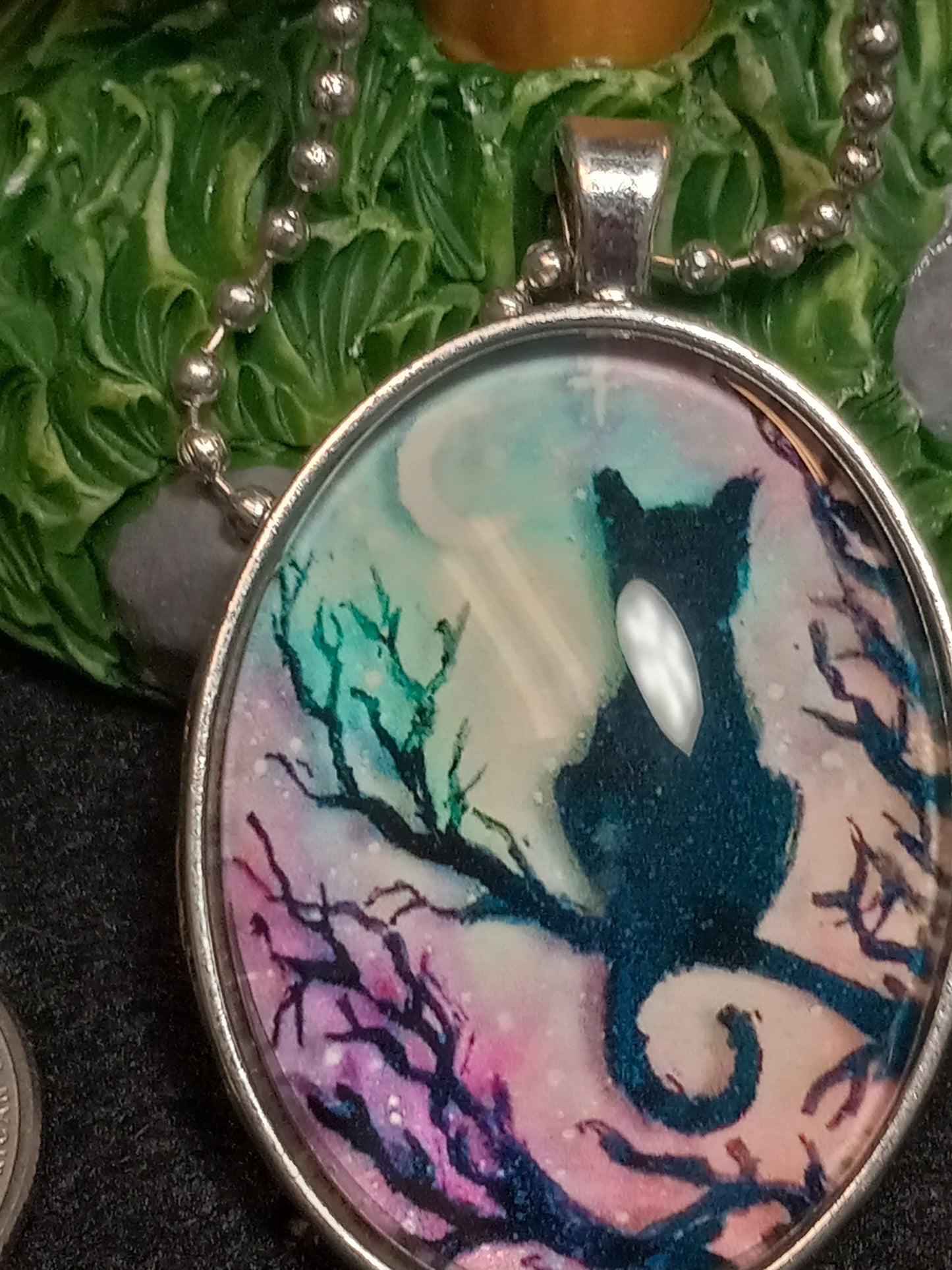 Oval Cat Necklace