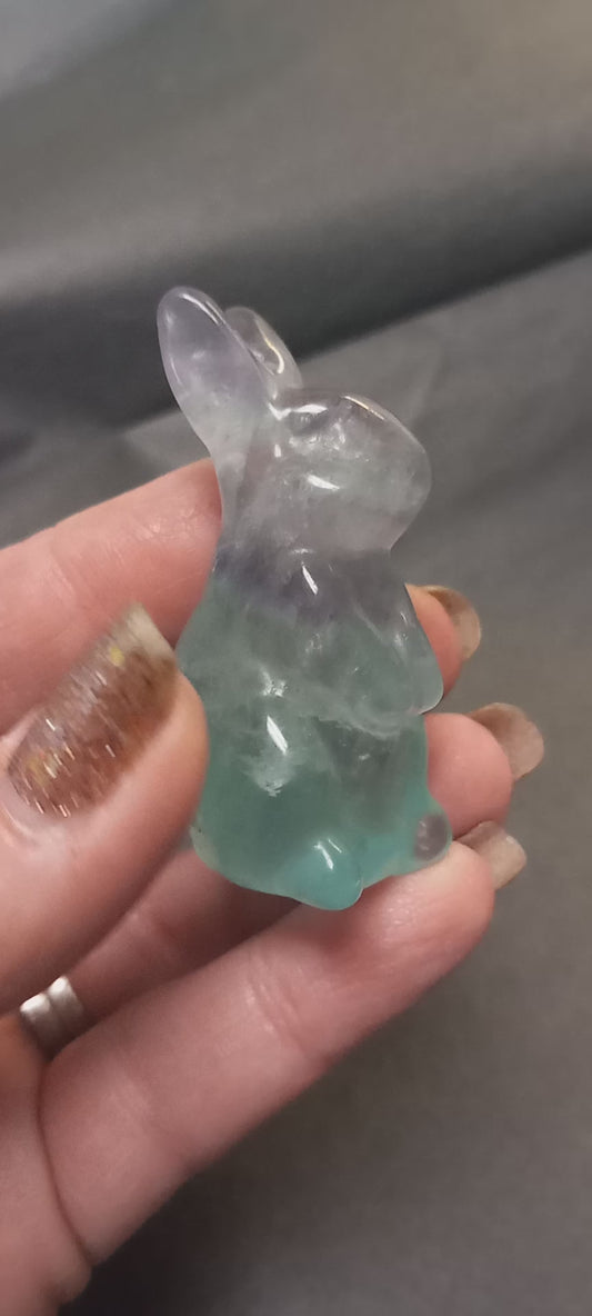 Fluorite Rabbit Carving